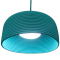 Turquoise Dome Rope-Woven Pendant Lampshade with Matching Cord