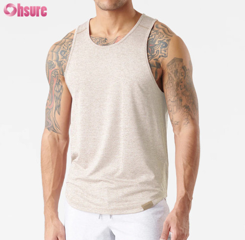 Custom Men's Sports Tank Top | Quick Drying Bodybuilding Tank Top, Lightweight Workout Singlet Scoop Hem Mens Tank Top