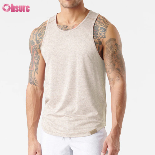 Custom Men's Sports Tank Top | Quick Drying Bodybuilding Tank Top, Lightweight Workout Singlet Scoop Hem Mens Tank Top