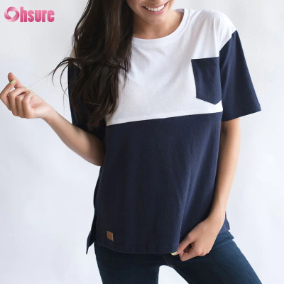 Custom Womens Nursing T Shirt Manufacturer | Bamboo Spandex Womens Breastfeeding Maternity Nursing T Shirt Factory