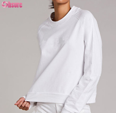 Custom Womens Organic Cotton Sweatshirt Manufacturer  | BCI Cotton Women Crew Neck Jumper OEM Service With Low MOQ
