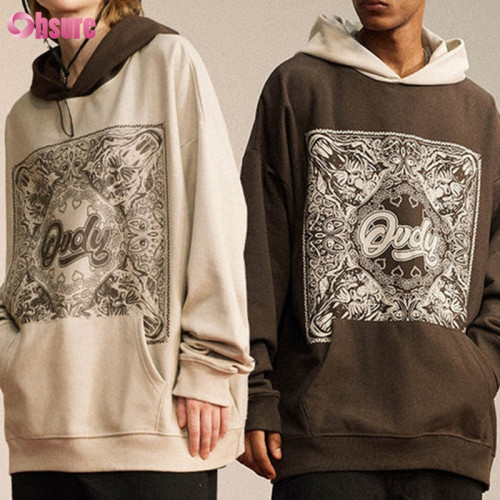 Custom Mens Hoodie Manufactruer | Heavy Cotton Oversize Pullover Digital Printing Overisze Hoodie Factory