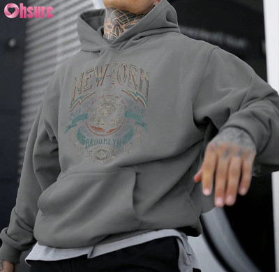 Custom Mens Oversize Hoodie Manufacturer | Men's Acid Wash Digital Printing Oversize Pullover Hoodie, Heavy Cotton Hoodie Supplier OEM Service