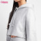 Custom Womens Sports Hoodie | Womens Crop Top Hoodie Cotton Polyester Fleece Warm Casual Cropped Hoodie Sweatshirts