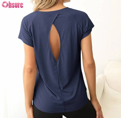 Custom Women's Sports T Shirt Manufacturer | Quick Dry Women's Gym T shirt | Nylon Spandex OEM or ODM Factory Activewear T Shirt Yoga T Shirt Running T Shirt