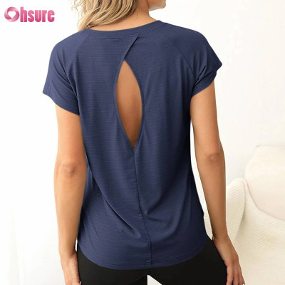 Custom Women's Sports T Shirt | Quick Dry Women's Gym T shirt | Nylon Spandex OEM or ODM Factory Activewear T Shirt Yoga T Shirt Running T Shirt