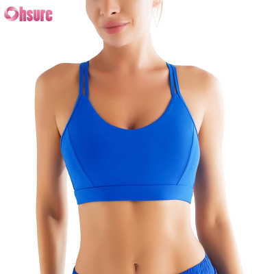 Custom Womens Sports Bra Manufacturer | Mid Support Strap Yoga Bra Top Nylon Spandex Gym Bra Workout Bra Supplier