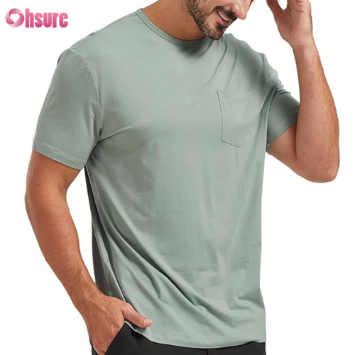 Custom Men Bamboo T Shirt | Bamboo Cotton Gym T Shirt Bamboo Elastane Short Sleeve T Shirt Supplier