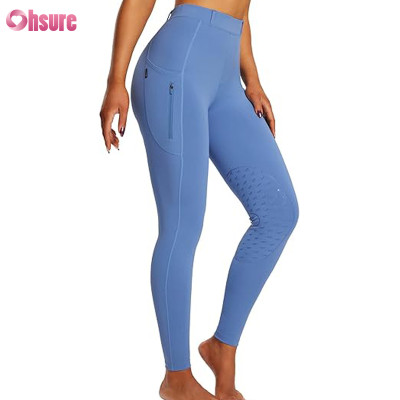 Custom Women's Equestrian Pants Manufacturer | Silicone Rubber Horse Riding Leggings | Nylon Spandex Equestrain Breeches Factory Supplier From China