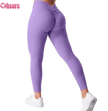 Custom Womens Gym Tights Manufacturer | Scrunch Bum Gym Leggings Yoga Pants Buttery Soft Nylon Spandex Yoga Pants Supplier