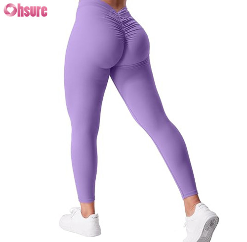 Custom Womens Gym Tights Manufacturer | Scrunch Bum Gym Leggings Yoga Pants Buttery Soft Nylon Spandex Yoga Pants Supplier