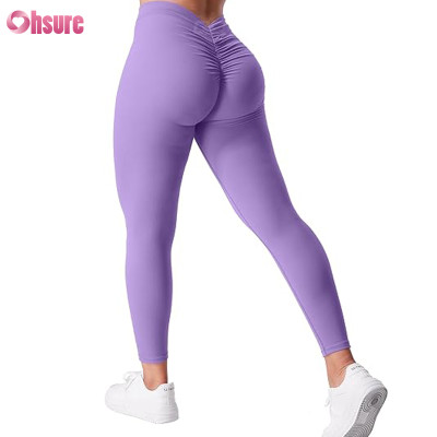 Custom Womens Gym Tights | Scrunch Bum Gym Leggings Yoga Pants Buttery Soft Nylon Spandex Yoga Pants Supplier