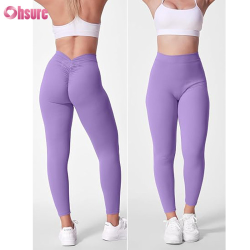 Custom Womens Gym Tights | Scrunch Bum Gym Leggings Yoga Pants Buttery Soft Nylon Spandex Yoga Pants Supplier