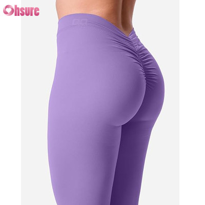 Custom Womens Gym Tights Manufacturer | Scrunch Bum Gym Leggings Yoga Pants Buttery Soft Nylon Spandex Yoga Pants Supplier