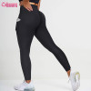 Customized Women's Gym Leggings|Squat Proof None slide Down Yoga pants with pocket| Nylon Spandex High waistband tummy control fitness leggings Supplier