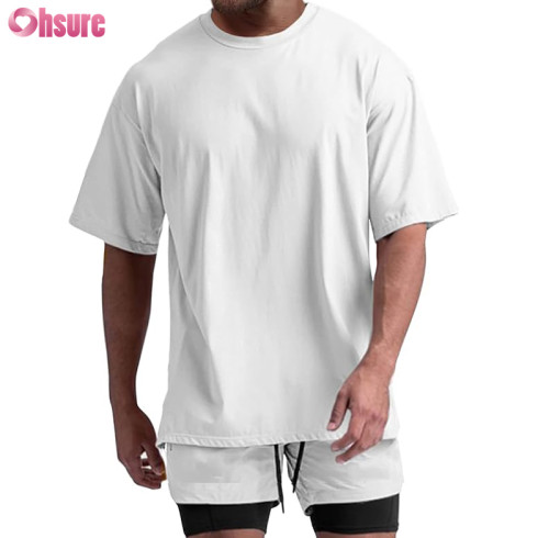 Custom Mens Sports T Shirt | Oversize Mens Gym T Shirt 100% Cotton Heavy Cotton Workout T Shirt OEM Supplier