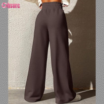 Custom Women Sports Track Pants | Womens Wide Leg Sweatpants Casual Loose Solid Color Pants Comfy Lounge Joggers Baggy Sweatpants Pockets