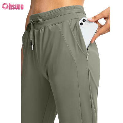 Custom Womens Jogger Pants Manufacturer | Womens Joggers Pants with Zipper Pockets High Waisted Athletic Tapered Sweatpants For Women Workout Pants