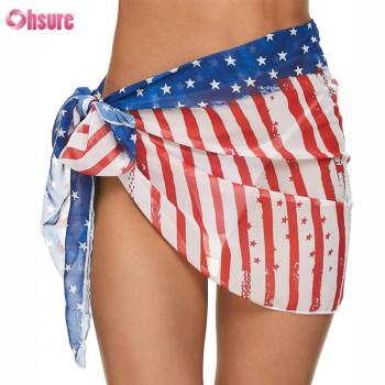 Custom Women Swimwear Sarong Manufacturer | 100% Polyester Sublimation Printing Swimsuit Coverups for Women Sarong Beach Bikini Wrap Sheer Short Skirt Chiffon Scarf for Swimwear