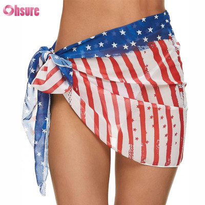 Custom Women Swimwear Sarong Manufacturer | 100% Polyester Sublimation Printing Swimsuit Coverups for Women Sarong Beach Bikini Wrap Sheer Short Skirt Chiffon Scarf for Swimwear