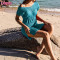 Custom Women Beachwear Cover Up | Women's Crochet Cover Up Hollow Out Swimsuit Coverup V Neck Beachwear With Drawstring