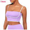 Custom Womens Yoga Bra Manufacturer | Buttery Soft Nylon Spandex Contrast Color Sports Bra Fitness Crop Bra Top OEM Supplier