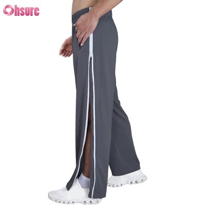 Custom Adaptive Pants Manufacturer | Tear Away Pants for Men Side Zipper Pants Zip Leg Sweatpants Breakaway Post Surgery Recovery Zipper Pants OEM Manufacturer
