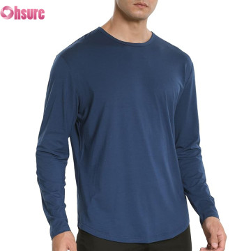 Custom Bamboo Long Sleeve T Shirt Manufacturer | Bamboo Cotton Gym T Shirt Bamboo Elastane Short Sleeve Soft Bamboo Viscose T-Shirt Scoop Hem T Shirt Supplier