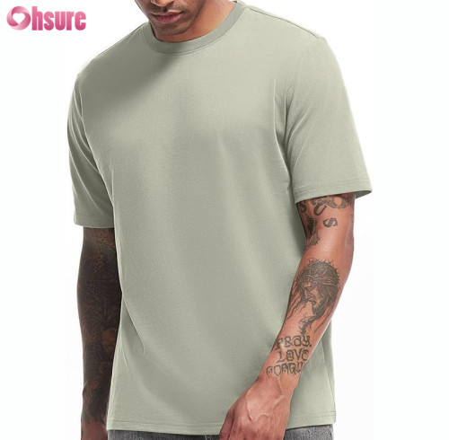 Custom Organic Cotton Mens T Shirt | BCI Cotton Crew Neck T-Shirt Mens Premium Eco Friendly Organic Cotton Tee Short Sleeve T Shirt OEM Supplier