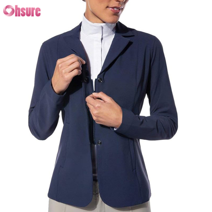Custom Womens Equestrian Jacket Manufacturer | Button Up Slim Fit Womens Horse Riding Jacket, Equestrain Long Sleeve Equstrain Coat OEM Factory