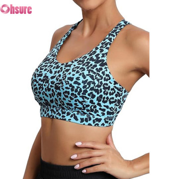 Custom Recycled Polyester Sprots Bra Manufacturer | Sublimation Printing Women Yoga Bra Top Running Wear Bra Racerback Running Bra Workout Crop Tank Tops Longline Sports Bra Push up