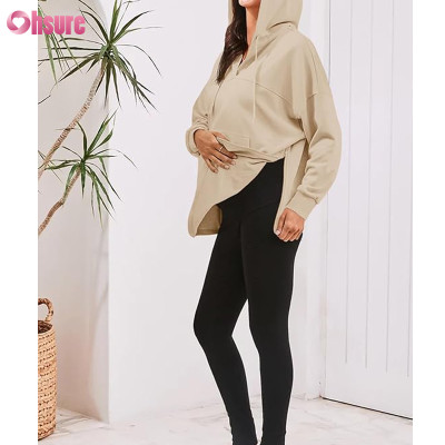 Custom Pregnant Hoodie Manufacturer | Oversize Womens Maternity Hoodie Motherhood Friendly Loose Fit  Nursing Pregnant Hoodie OEM Factory