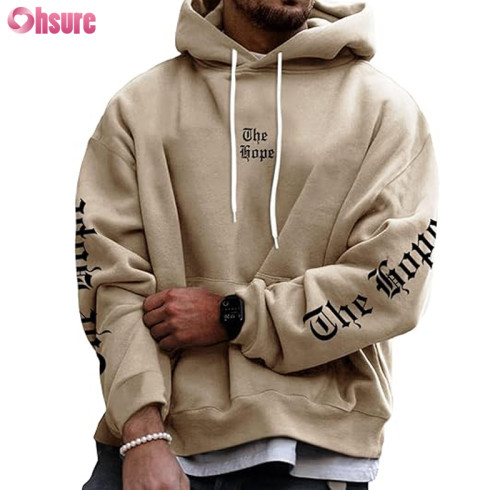 Custom Mens Heavy Cotton Hoodie | Oversized Hoodie Graphic Design Printing Sports Hoodie Pullover Sweatshirt Hooded Top