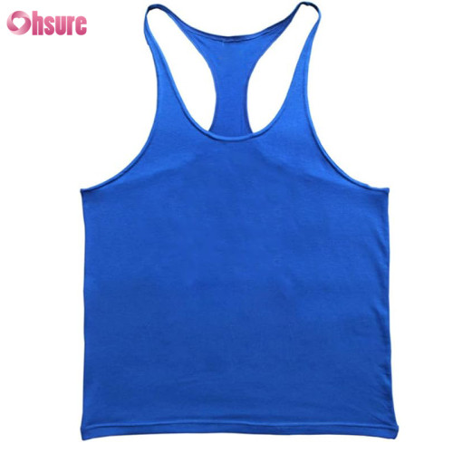 Custom Mens Stringer Back Singlet | Men's Stringer Bodybuilding Workout Gym Tank Tops Training Y Back 100% Cotton Gym Singlet