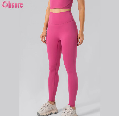 Custom High Waist Gym Leggings Manufacturer | Tummy Control Fitness Pants Workout Leggings Yoga Pants Buttery Soft Nylon Spandex Fitness Leggings Supplier