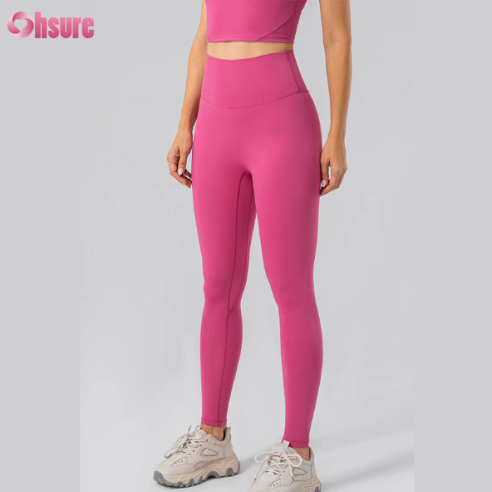 Custom High Waist Gym Leggings Manufacturer | Tummy Control Fitness Pants Workout Leggings Yoga Pants Buttery Soft Nylon Spandex Fitness Leggings Supplier