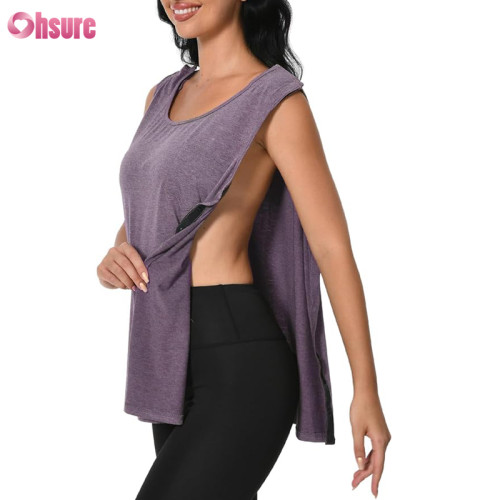 Cuostom Adaptive Tank Top Manufacturer | Post Surgery Shirts Shoulder Arm Broken Breast Recovery Tank Tops Clothing Snap Open Sleeveless Shirt Unisex Size