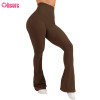 Custom Womens Flare Pants Manufacturer | Womens High Waist Flare Athletic Yoga Pants with Pockets Butt Lifting Running Workout Bootcut Leggings OEM Factory