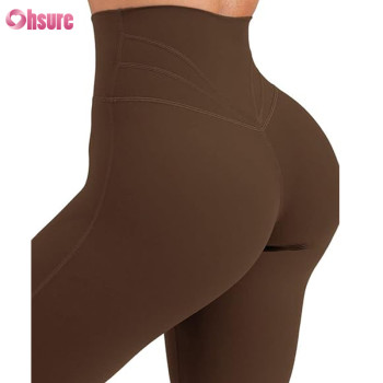 Custom Womens Flare Pants Manufacturer | Womens High Waist Flare Athletic Yoga Pants with Pockets Butt Lifting Running Workout Bootcut Leggings OEM Factory