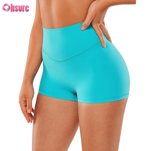 Custom Womens Booty Shorts | Womens Scrunch Butt Biker Shorts 2" - No Front Seam High Waisted Workout Booty Shorts Buttery Soft Gym Shorts OEM Supplier