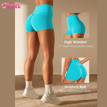 Custom Womens Booty Shorts Manufacturer | Womens Scrunch Butt Biker Shorts Manufacturer | No Front Seam High Waisted Workout Booty Shorts Buttery Soft Gym Shorts OEM Supplier