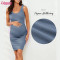 Custom Womens Maternity Sleeveless Dress Factory | Women's Maternity Bamboo Spandex Ribbed Slim Fit Dress Sleeveless Tank Dresses Scoop Neck Pregnancy Bodycon Dress for Casual Wear