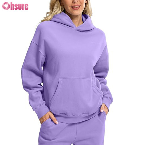 Custom Womens Heavy Hoodie | Hoodies for Women Oversized Fleece Sweatshirt with Pocket Loose Fit Casual Athletic Workout Pullover OEM Supplier