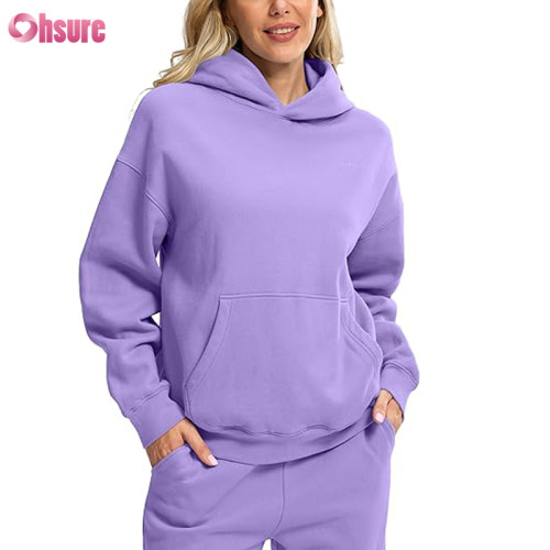 Custom Womens Heavy Hoodie | Hoodies for Women Oversized Fleece Sweatshirt with Pocket Loose Fit Casual Athletic Workout Pullover OEM Supplier