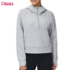 Custom Womens Half Zipper Hoodie Manufacturer | Womens' Hoodies Half Zip Long Sleeve Heavy Cotton Fleece Crop Pullover Sweatshirts with Pockets Thumb Hole
