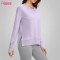 Custom Womens Light Weight Sweatshirts Manufacturer | Sweatshirt for Women Buttery Soft Yoga Tops Crewneck Cotton Spandex French Terry Oneck Shirts Side Slit Thumb Holes