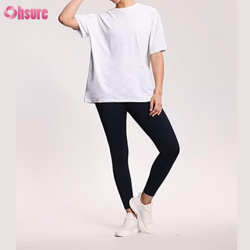 Custom Womens Casual Oversize T Shirt | Women's 100% Cotton Casual Oversized T-Shirts Summer Crewneck Cotton Spandex Short Sleeve Workout Basic Tee Tops