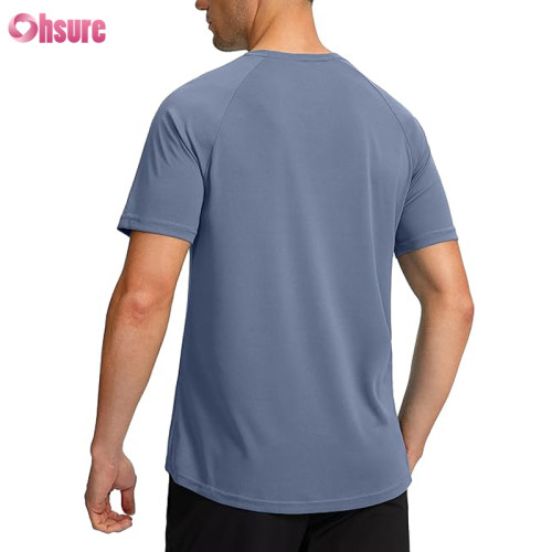 Custom Mens Dry Fit T Shirt Manufacturer | Men's Polyester Spandex Dry Fit Short Sleeve T-Shirt Crewneck Nylon Spandex Lightweight Tee Shirts for Men Workout Athletic Casual