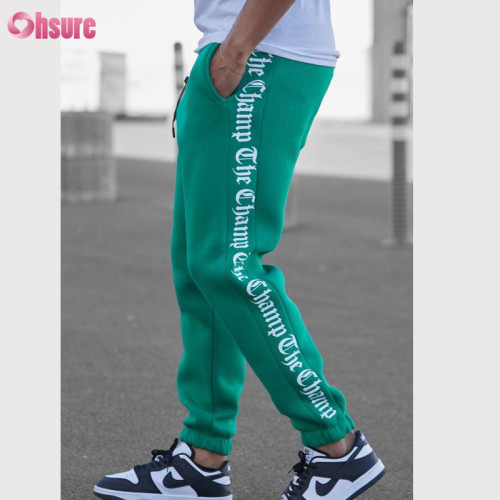 Custom Mens Sports Jogger Pants | Mens Heavy Cotton Polyester Fleece Sweat Pants Hip Hop Fashion Joggers Track Pants OEM Factory