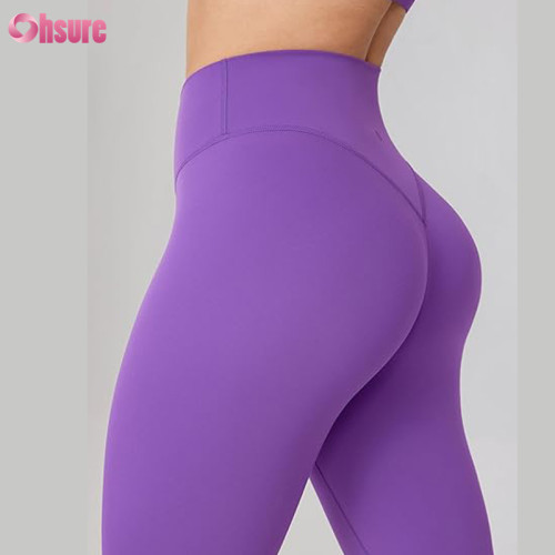 Custom Womens Yoga Pants | No Front Seam High Waisted Workout Leggings for Women Buttery Soft Yoga Pants Gym Athletic Tights - 25'' OEM Factory